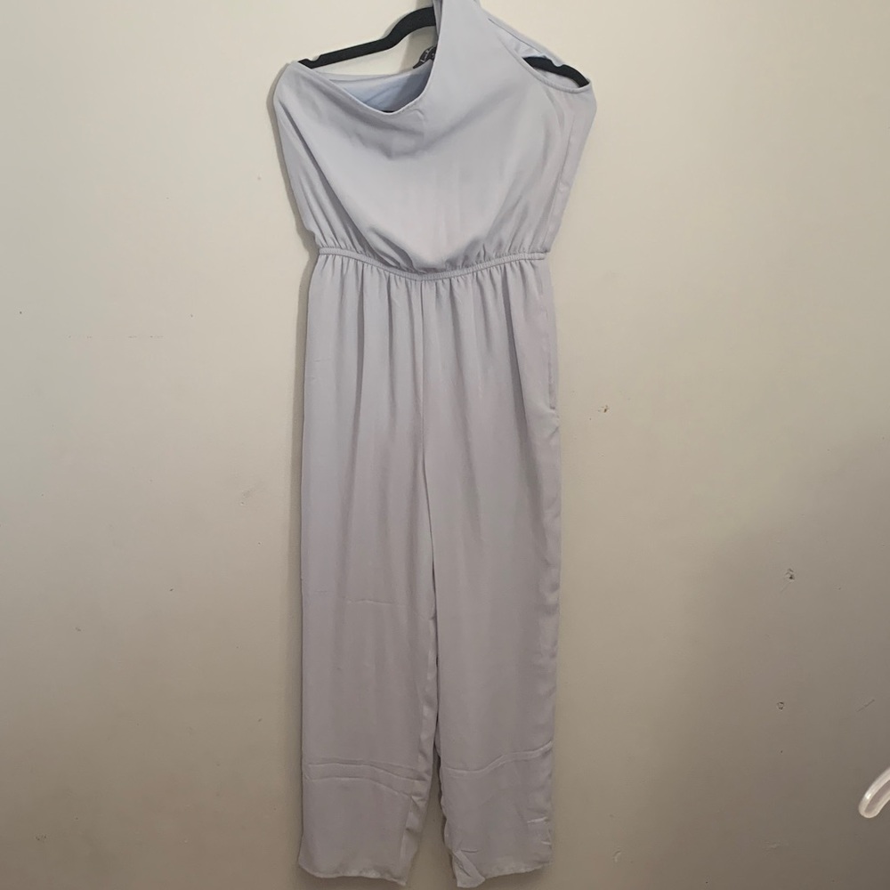 Lulu's Light Gray Jumpsuit